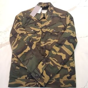 Zara Man Camouflage Military Bomber Jacket NEW